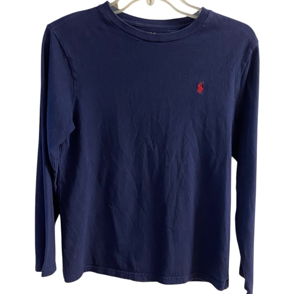 Polo Ralph Lauren Boys Crewneck Shirt Navy Large Cotton